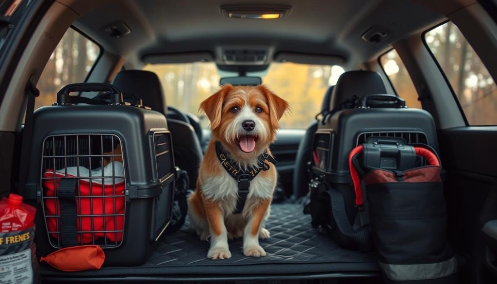 Sicherer Tiertransport im Auto mit Boxen
